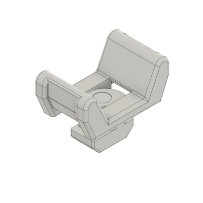 MODULAR SOLUTIONS CABLE TIE DOWNS&lt;br&gt;1/4 TURN CABLE BLOCK, 25MM, GRAY